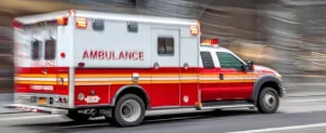 Accident involving an ambulance